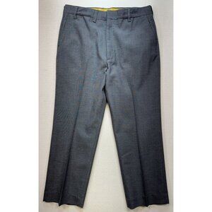 Farah Men’s Dress Pants Flat Front Stretch Size 34x26 Solid Blue Casua Pockets
